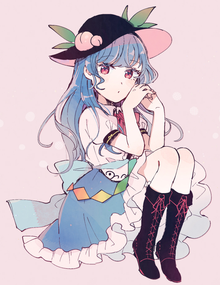 hinanawi tenshi (touhou) drawn by mozukuzu_(manukedori)