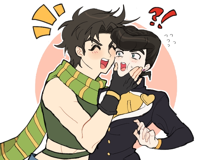 joseph joestar and higashikata josuke (jojo no kimyou na bouken and 2 more) drawn by fu_r_y