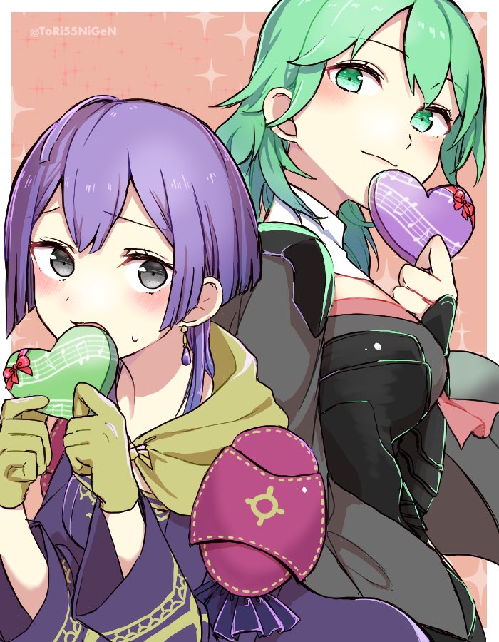 bernadetta von varley and female byleth (fire emblem and 1 more) drawn by tori55nigen