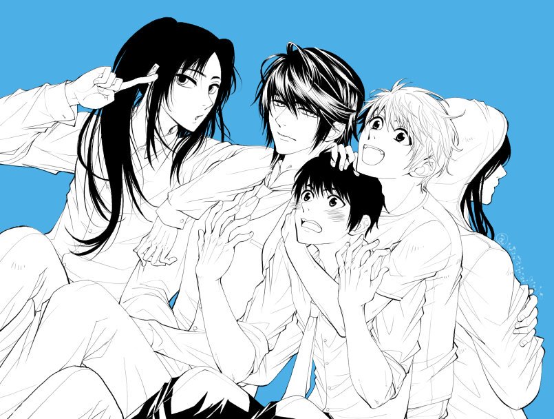 haruka and sugino (original and 2 more) drawn by higashiyama_kazuko