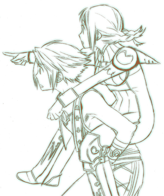 penelo and vaan (final fantasy and 1 more) drawn by saida_nika