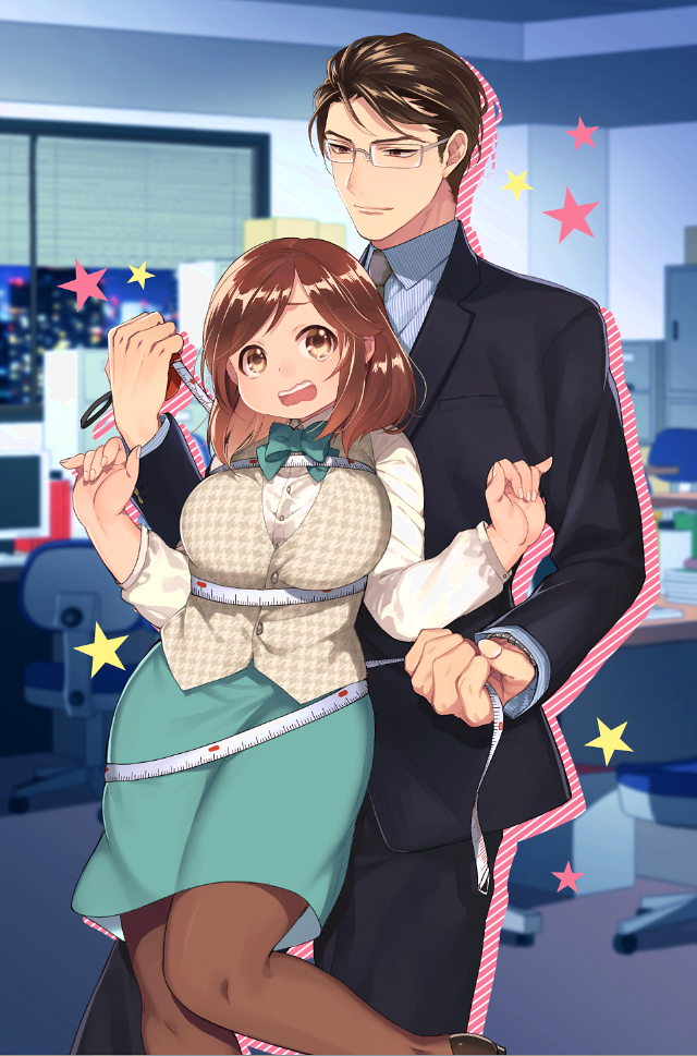narasawa kyouichirou and hosoi chiyako (love diet) drawn by katase_waka