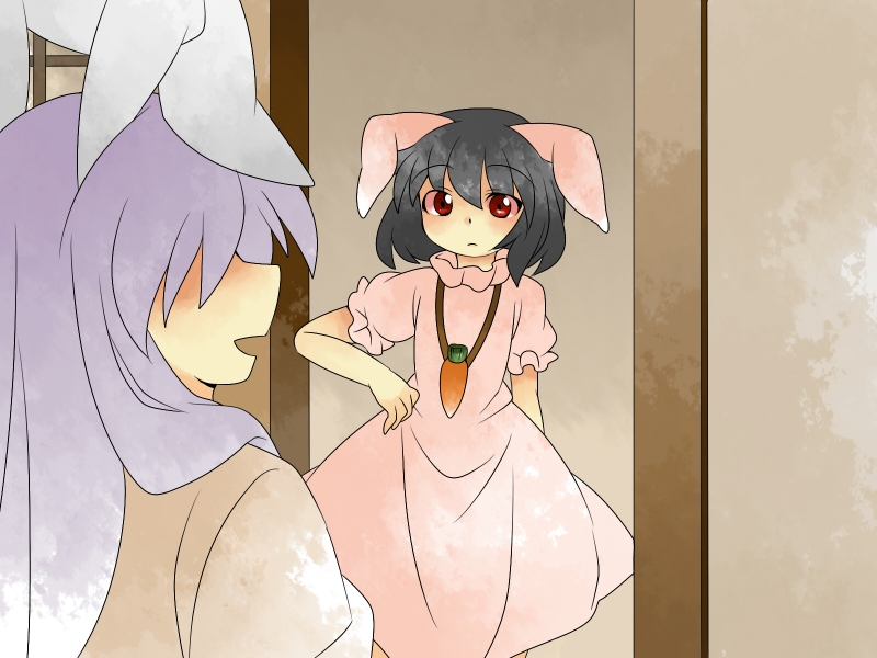 reisen udongein inaba and inaba tewi (touhou) drawn by hammer_(sunset_beach)