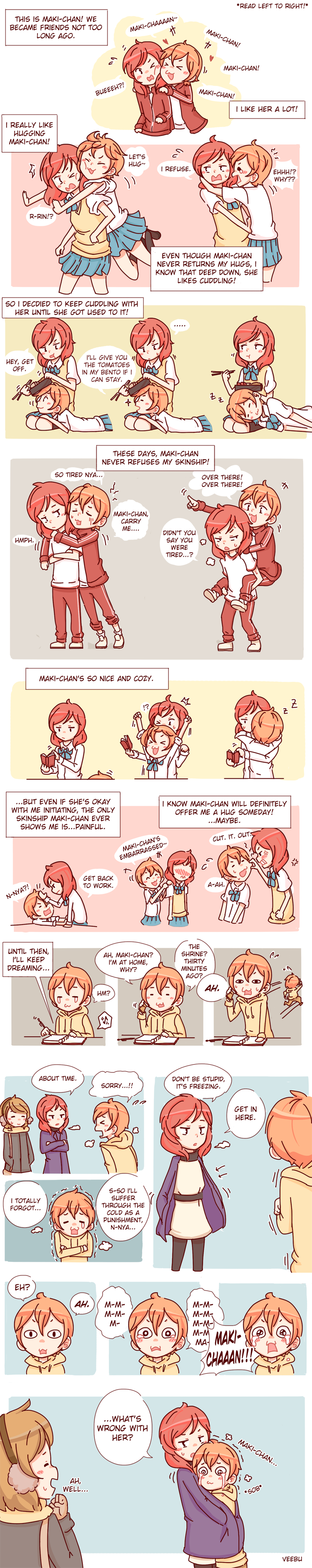 nishikino maki, hoshizora rin, and koizumi hanayo (love live! and 1 more) drawn by friedbun