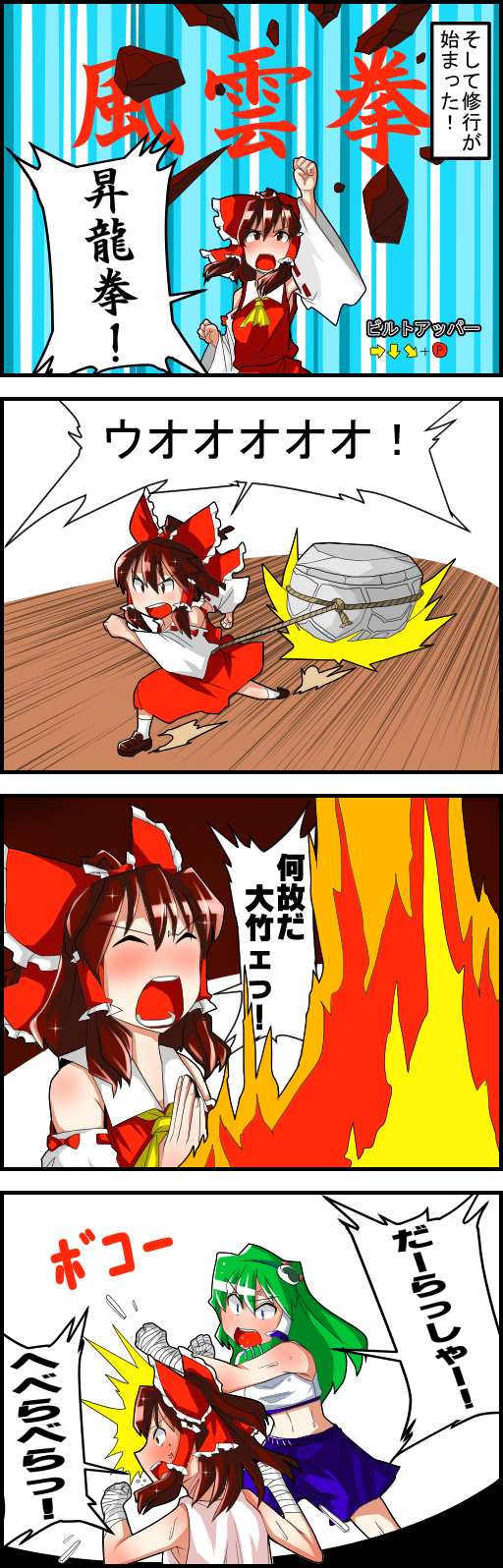 hakurei reimu and kochiya sanae (touhou and 1 more) drawn by sei_(kaien_kien)