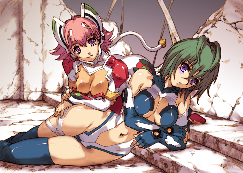 kannagi itsuki and shishidou akiha (sora wo kakeru shoujo) drawn by hisahiko