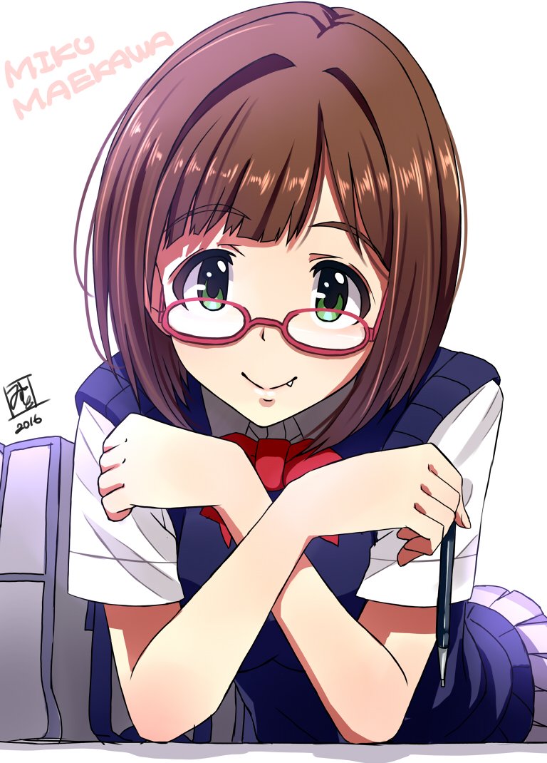 maekawa miku (idolmaster and 1 more) drawn by mistrail