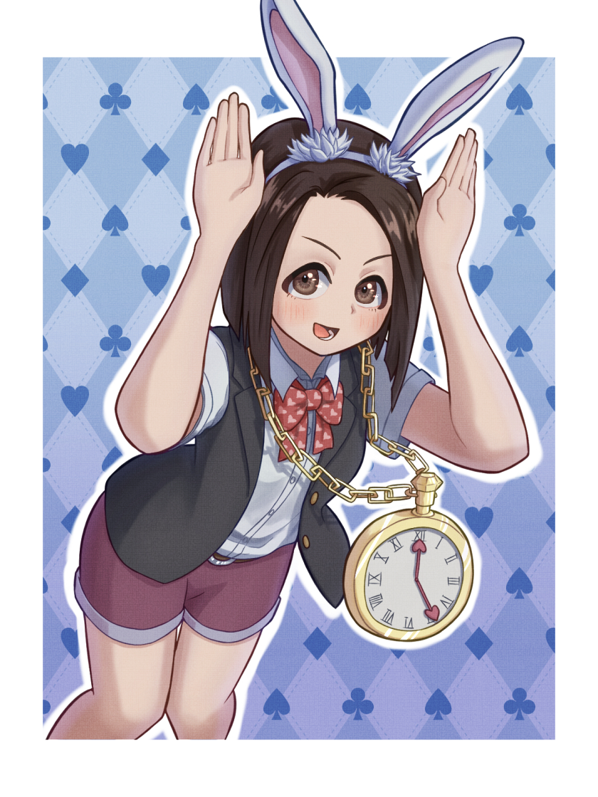 white rabbit and usagihara touko (alice's adventures in wonderland and 1 more) drawn by kakikakuka