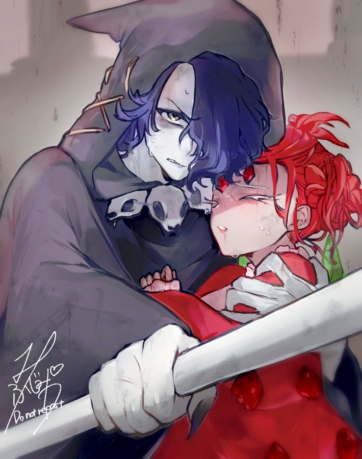 pomegranate cookie and licorice cookie (cookie run and 1 more) drawn by br_00004
