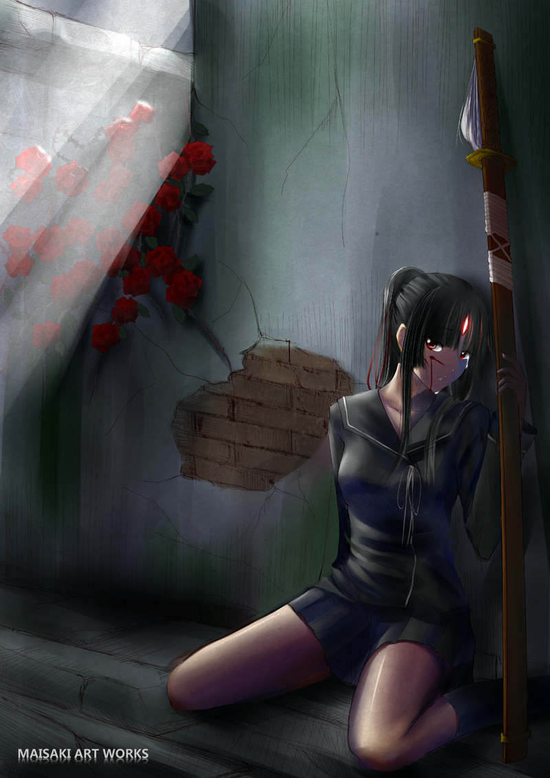 isayama yomi (ga-rei and 1 more) drawn by maisaki