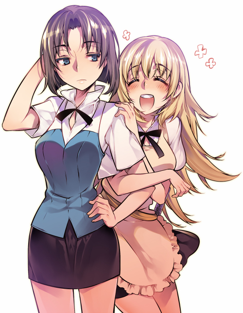 todoroki yachiyo and shirafuji kyouko (working!!) drawn by gotou_hisashi