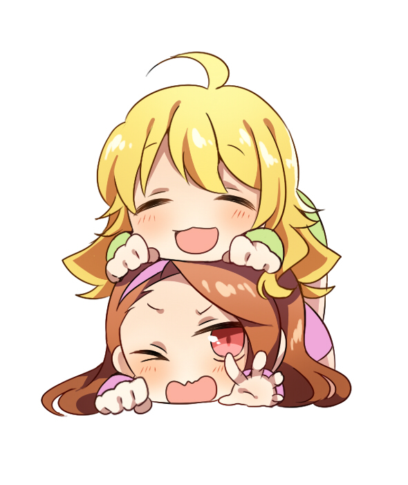 hoshii miki and minase iori (idolmaster) drawn by usameruti