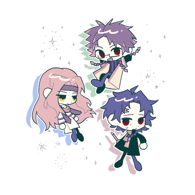 harada minoru, orie rin, and enein rundall (saibou shinkyoku) drawn by jjeom