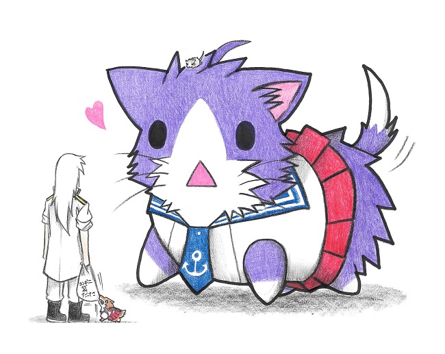 admiral, akagi, female admiral, non-human admiral, and sakawa (kantai collection) drawn by neko_kyo