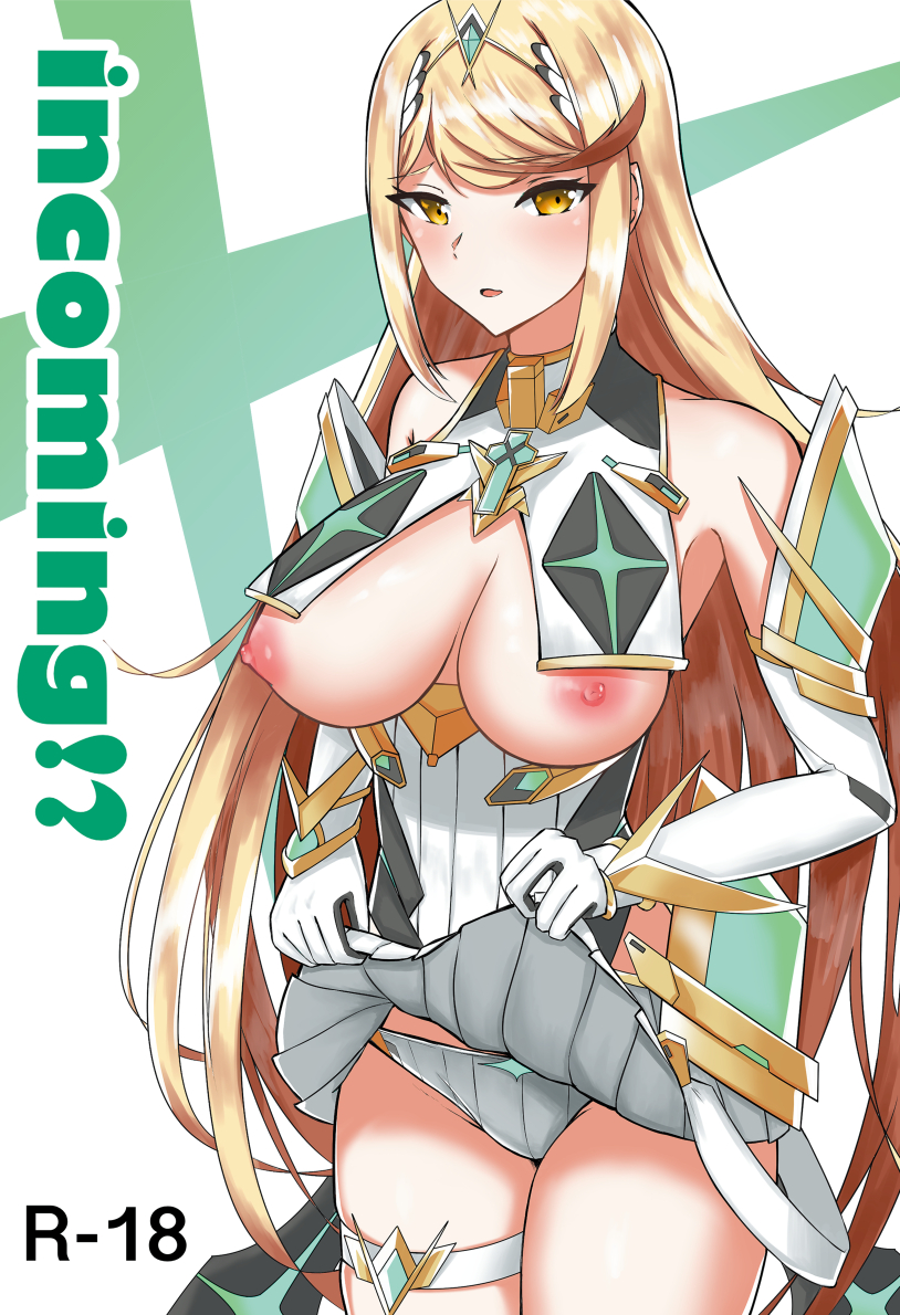 mythra (xenoblade chronicles and 2 more) drawn by theakingu