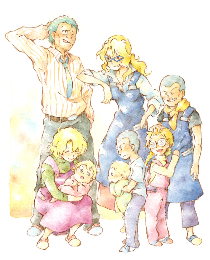 kiyoh bachika, dayakka, leite jokin, and makken (tengen toppa gurren lagann) drawn by nishigi_(great-tit)