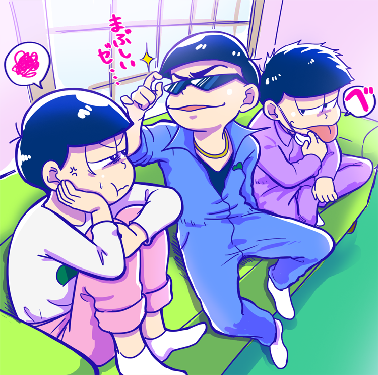matsuno karamatsu, matsuno ichimatsu, and matsuno todomatsu (osomatsu and 1 more) drawn by kenya_junior