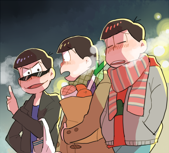 matsuno osomatsu, matsuno karamatsu, and matsuno choromatsu (osomatsu and 2 more) drawn by osmt328