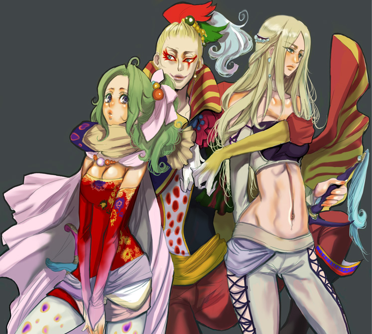 terra branford, celes chere, and kefka palazzo (final fantasy and 1 more) drawn by masakikazuyoshi