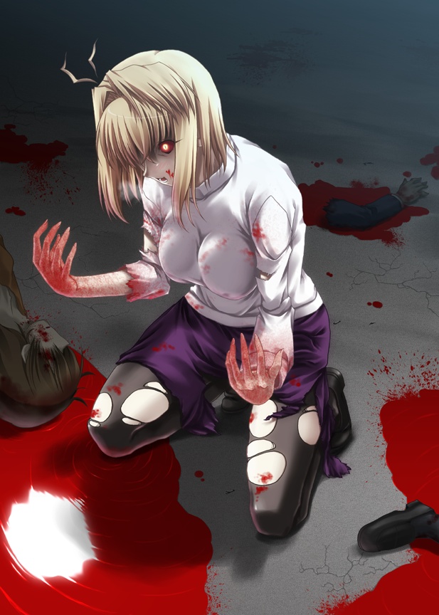arcueid brunestud and red arcueid (tsukihime) drawn by miyai_sen