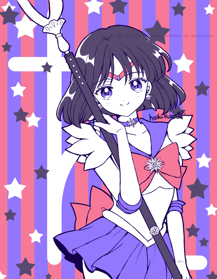 tomoe hotaru and sailor saturn (bishoujo senshi sailor moon) drawn by hoshikuzu_(milkyway792)