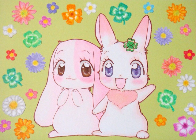 meru and chima (happy happy clover) drawn by yokki_(miru877)