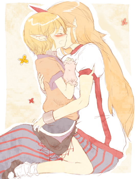mizuhashi parsee and hoshiguma yuugi (touhou) drawn by atoki
