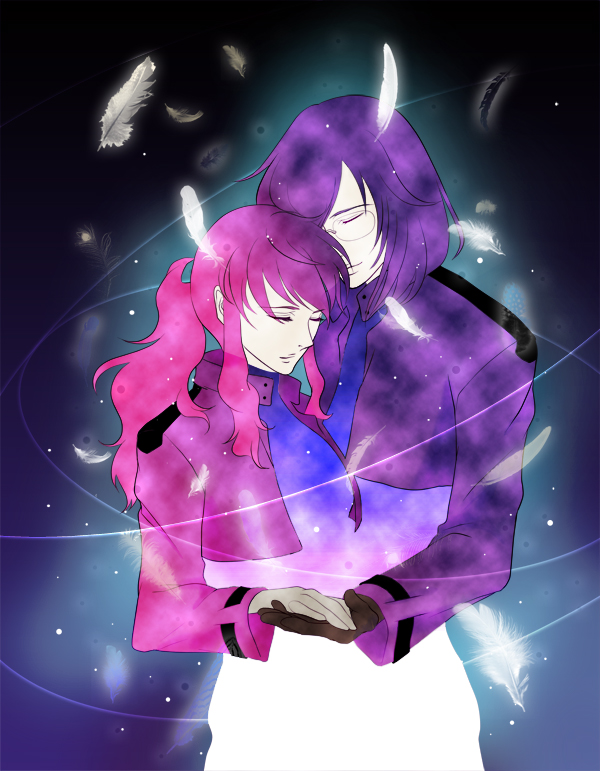 tieria erde and feldt grace (gundam and 1 more) drawn by ta_ko