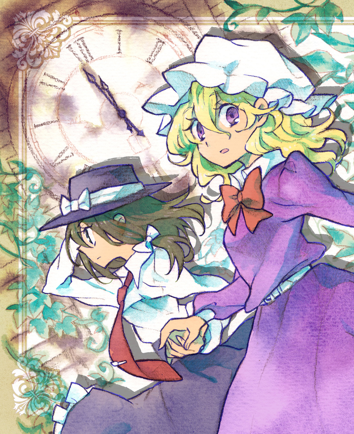 usami renko and maribel hearn (touhou) drawn by shinoasa