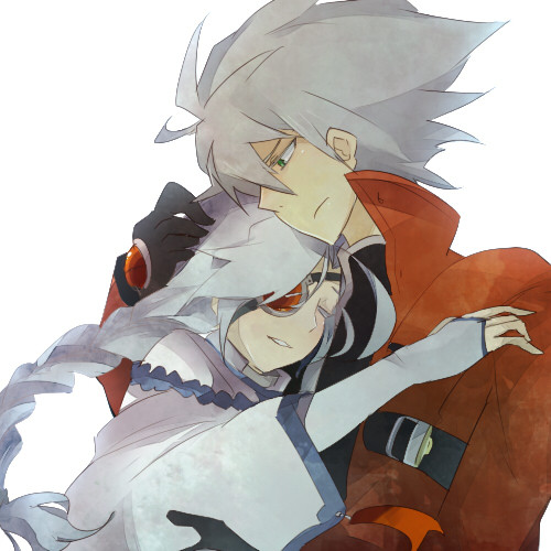 ragna the bloodedge and nu-13 (blazblue) drawn by oonami_watari
