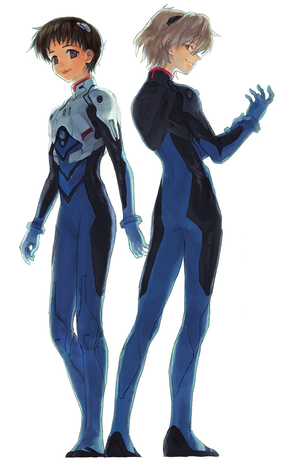 ikari shinji and nagisa kaworu (neon genesis evangelion) drawn by apfelbonbon