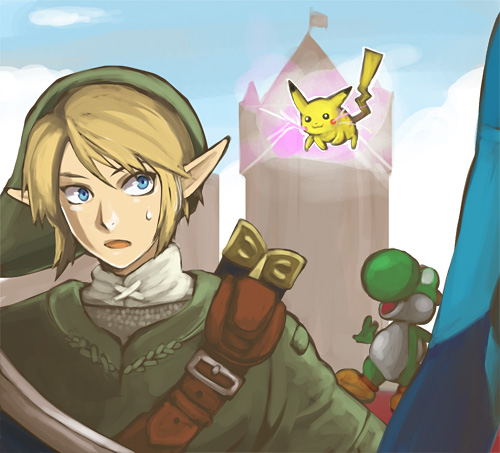 link, pikachu, samus aran, and yoshi (pokemon and 4 more)