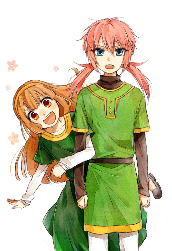 kirino ranmaru and nanobana kinako (inazuma eleven and 2 more) drawn by kyou_(nodobotokemax)