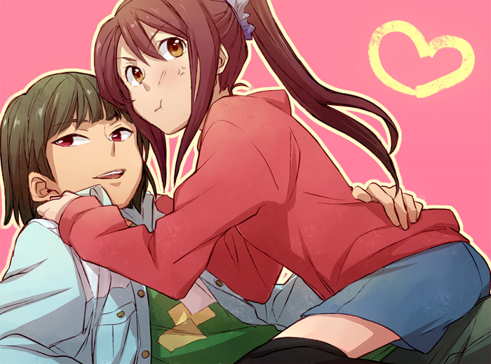takatoo erika and furuya ryuuji (ginga e kickoff!!) drawn by wakaya_hana