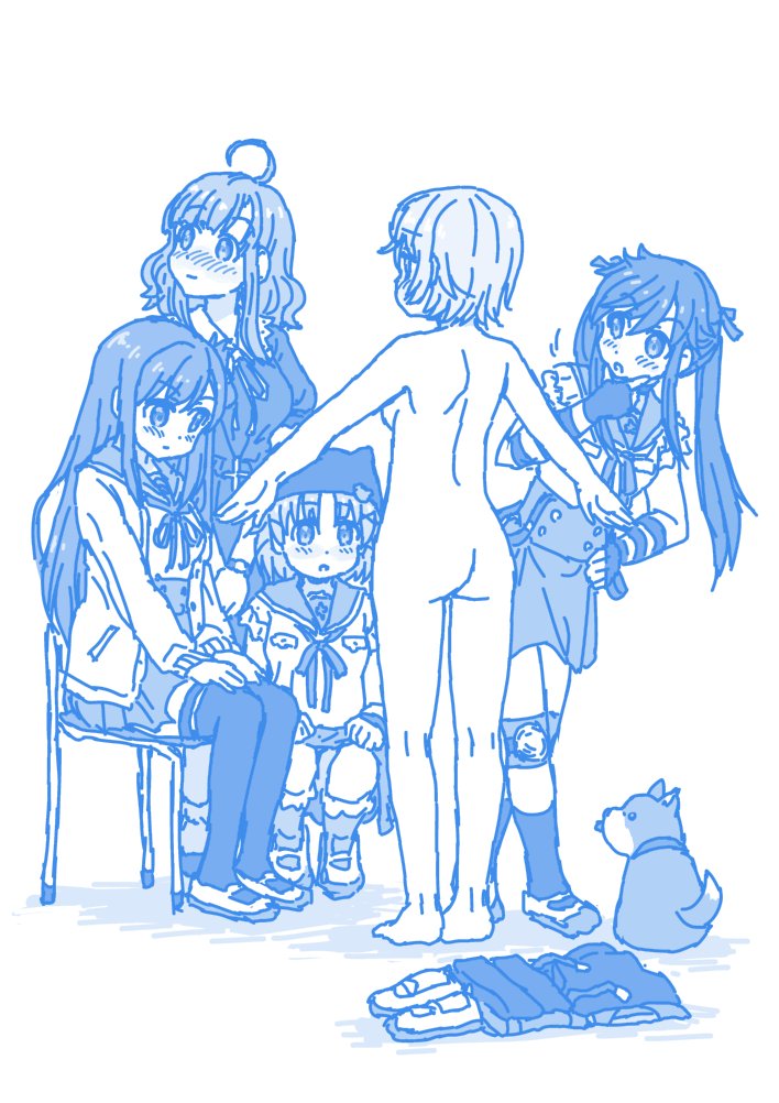 ebisuzawa kurumi, takeya yuki, wakasa yuuri, naoki miki, sakura megumi, and 1 more (gakkou gurashi!) drawn by kasuga_(kasuga39)