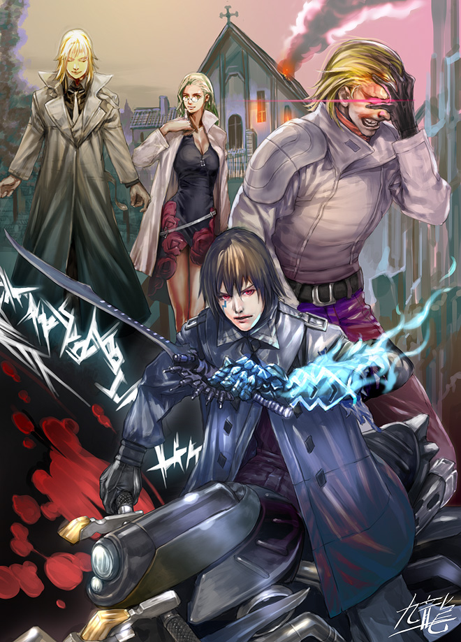 joseph jobson, beatrice grese, gerd frentzen, and magwald xargin (blassreiter) drawn by jasmine_t