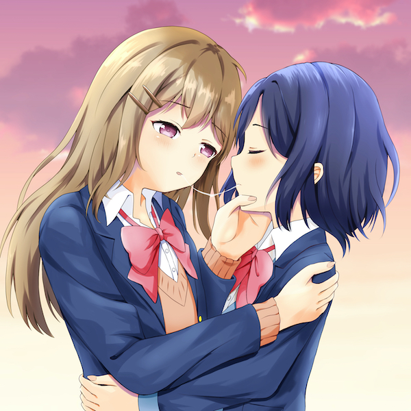 adachi sakura and shimamura hougetsu (adachi to shimamura) drawn by triangle_(zztg3775)