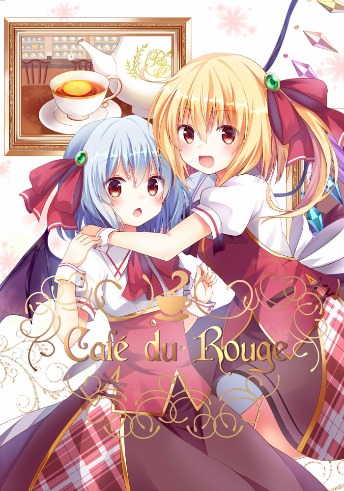 remilia scarlet and flandre scarlet (touhou) drawn by kure~pu