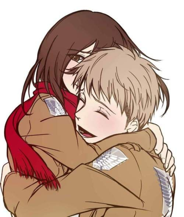 mikasa ackerman and jean kirstein (shingeki no kyojin) drawn by maggie4085han
