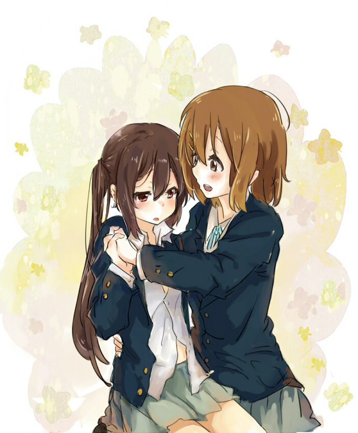 nakano azusa and hirasawa yui (k-on!) drawn by niangao
