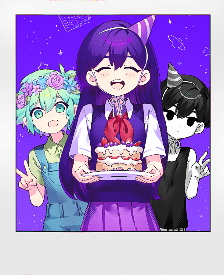 omori, basil, and mari (omori) drawn by shionty