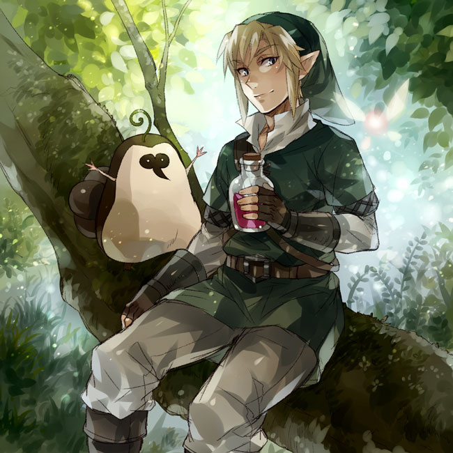 link, navi, kikwi, and machi (the legend of zelda and 1 more) drawn by yonetsuki_kana