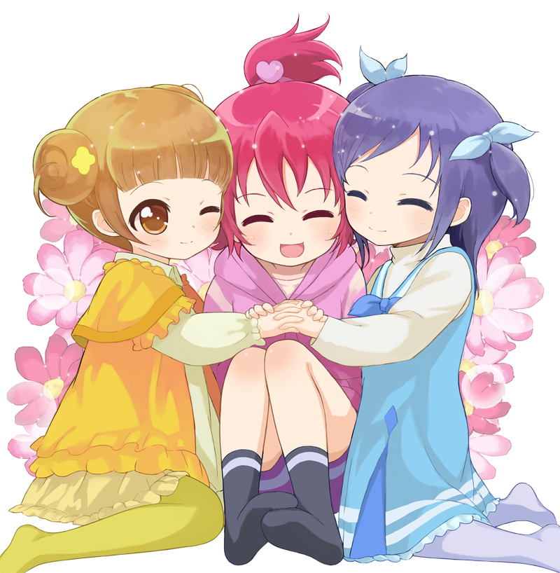 hishikawa rikka, aida mana, and yotsuba alice (precure and 1 more) drawn by peacemaker777