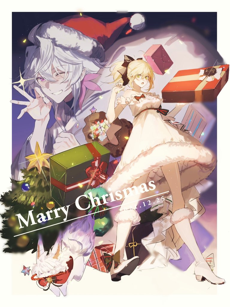 artoria pendragon, fou, saber lily, and merlin (fate and 1 more) drawn by bsq