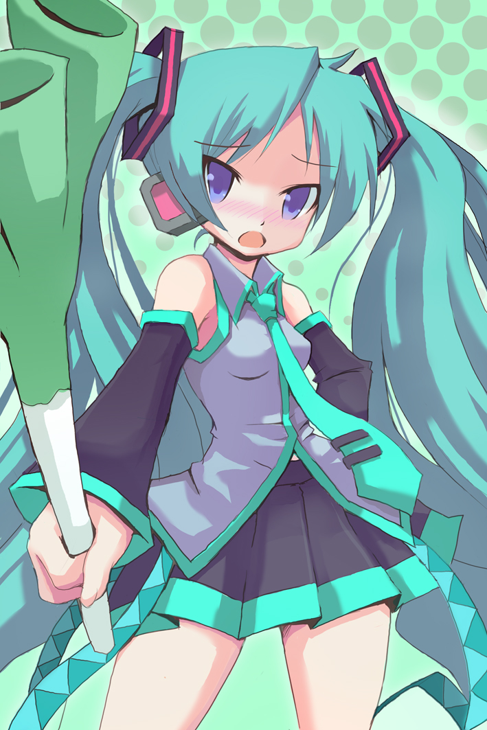 hatsune miku and hiiragi kagami (vocaloid and 1 more) drawn by kurozatou