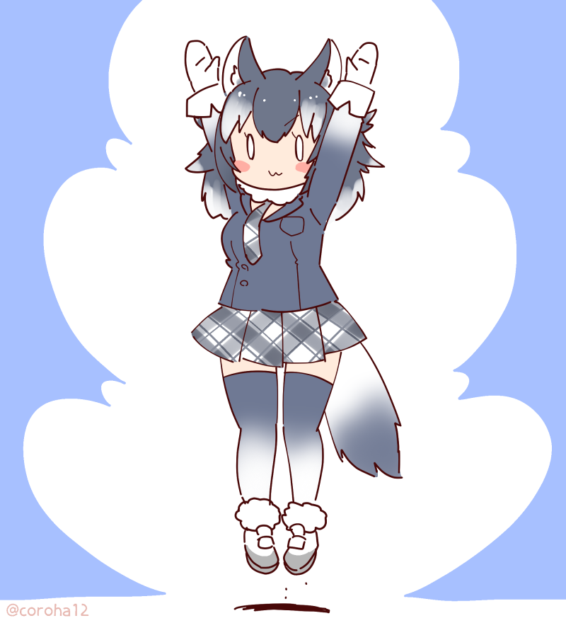 grey wolf (kemono friends) drawn by coroha
