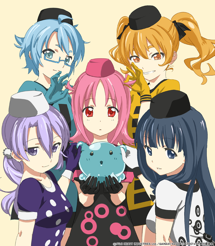 subaru, hikaru, itsuki, pleiadean, aoi, and 1 more (houkago no pleiades) drawn by tarou2