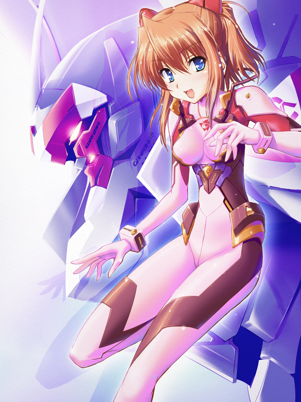 souryuu asuka langley, eva 02, eva 02 stage 2, and eva 02 stage 2 allegorica (neon genesis evangelion and 1 more) drawn by taro_(gaki)