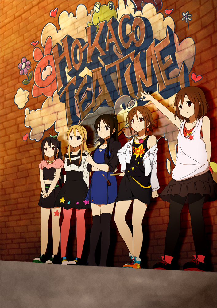 akiyama mio, nakano azusa, hirasawa yui, tainaka ritsu, and kotobuki tsumugi (k-on!) drawn by komugiko