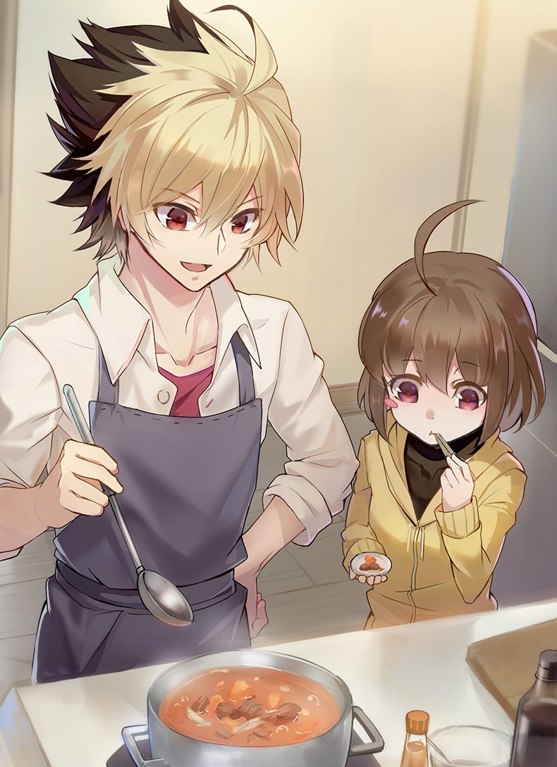 linne and kido hyde (under night in-birth) drawn by qitoli